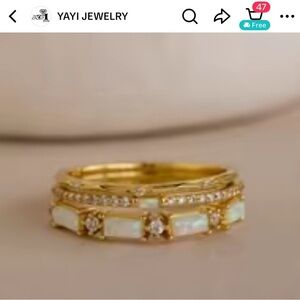 Elegant Gold-Tone Ring Set
